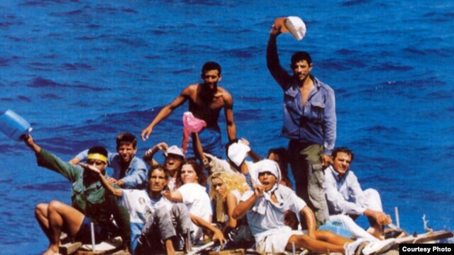 Balseros cubanos.
