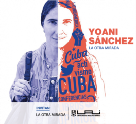Imagen promocional de la conferencia que dará Yoani Sánchez en Chile el 22 de abril.