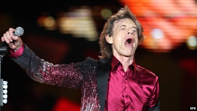 El vocalista y líder de la banda británica The Rolling Stones, este último viernes en La Habana.