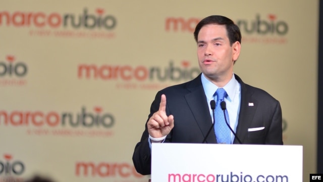 Marco Rubio durante el anuncio de su candidatura para las elecciones presidenciales de 2016 (abril, 2015).