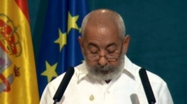 Leonardo Padura, durante su discurso en los Premios Princesa de Asturias 2015.