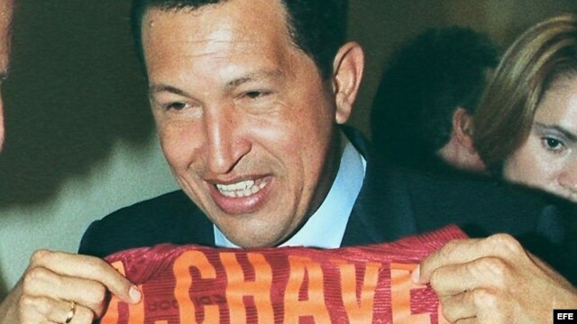 Una foto de archivo del presidente de Venezuela, Hugo Chávez.