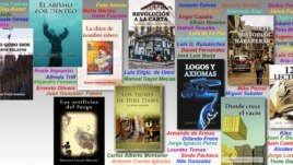 Libros publicados por escritores cubanos en Miami. Cortesía NeoClub Edic.