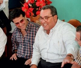 (Archivo) El ex canciller cubano Roberto Robaina y el ex Presidente de Nicaragua Arnoldo Alemán.
