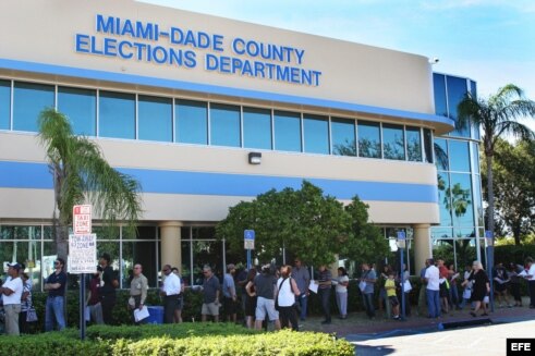 El departamento de Elecciones de Miami, Florida (EE.UU.) el martes 6 de noviembre de 2012.