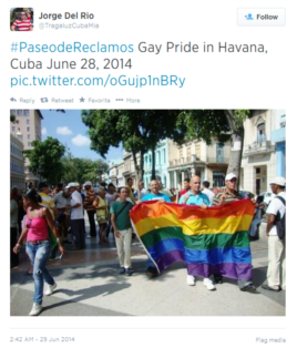 La convocatoria al Paseo de Reclamos, la marcha LGBT desde el Capitolio hasta el Malecón, incluyó exigir la libertad de David Bustamante.