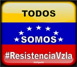 Cartel de la resistencia venezolana.