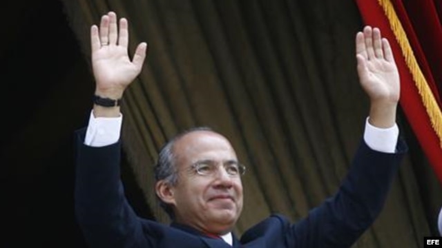 Fotografía de archivo del presidente de México, Felipe Calderón.