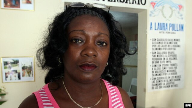 Fotografía de archivo de Berta Soler, líder de las Damas de Blanco. 