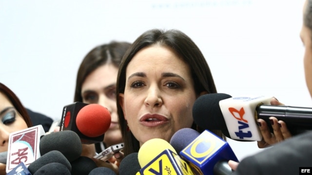 Fotografía de archivo de la diputada venezolana María Corina Machado.