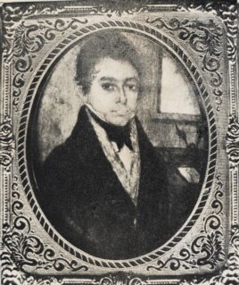José María Heredia, primer retrato suyo que se conserva (1823).