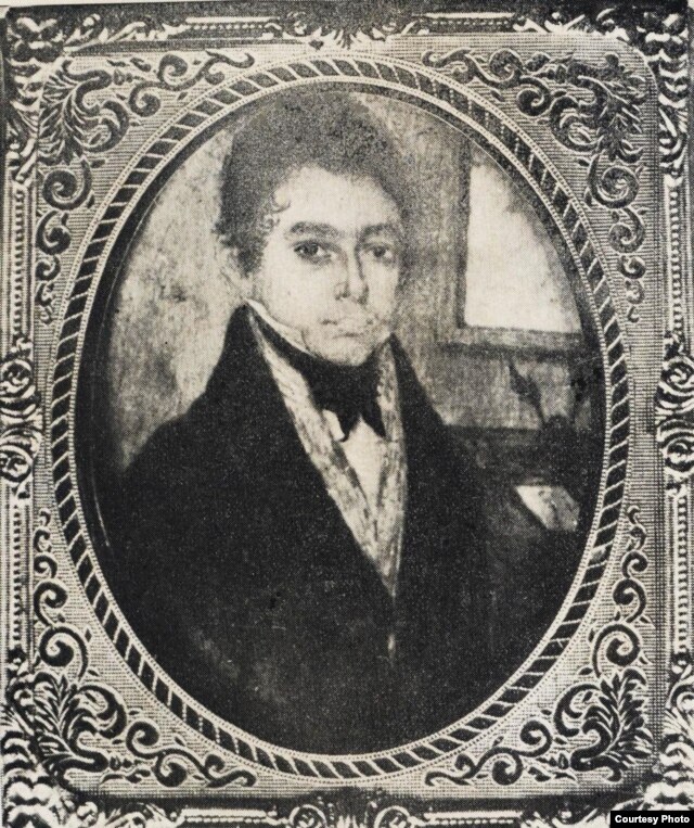José María Heredia, primer retrato suyo que se conserva (1823).