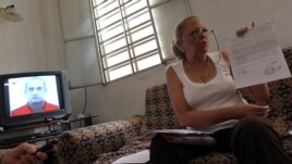 La disidente cubana Marta Beatriz Roque ofrece una rueda de prensa hoy, lunes 10 de septiembre, en La Habana (Cuba). 