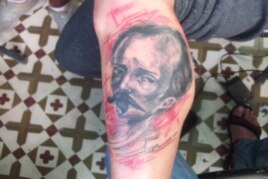 Cabeza de Martí de Ranger, 1er. premio de la Convención de Tatuajes de Sta Clara. Foto: A.O.Becerra.