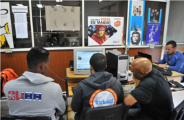 La redacción de "Granma" online.