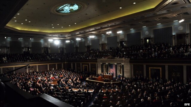  El presidente de Estados Unidos, Barack Obama, durante el discurso sobre el Estado de la Unión en el 2012.
