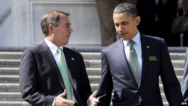 Foto de archivo. John Boehner (i) y Barack Obama