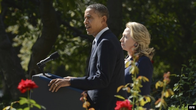 Obama y  Clinton, en la Casa Blanca (Foto de archivo)