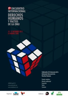 Cartel promocional para el 1er Encuentro Internacional de Derechos Humanos