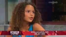 América Valdés en el programa de su padre en Mega Tv.
