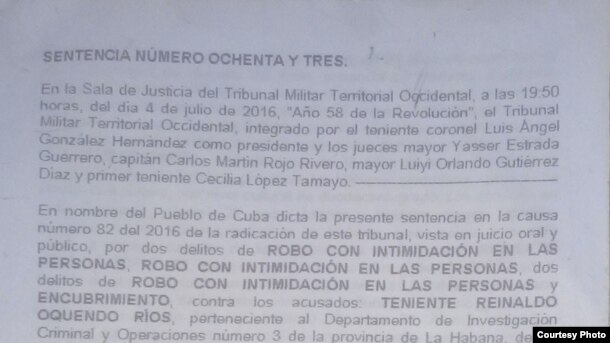 El periodista independiente Manuel Guerra Pérez tuvo acceso a la sentencia.