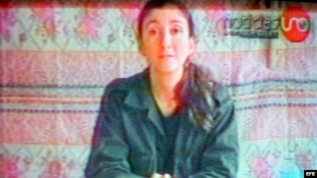 Imagen de un video de Ingrid Betancourt divulgado por las FARC mientras la mantenían secuestrada. Archivo.