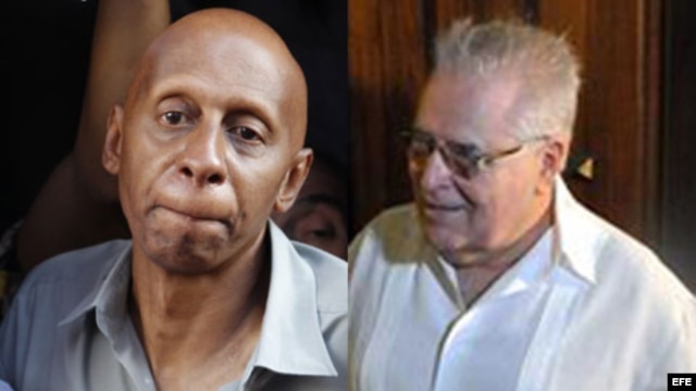 De izq. a der. Guillermo Fariñas y Elizardo Sánchez Santa Cruz