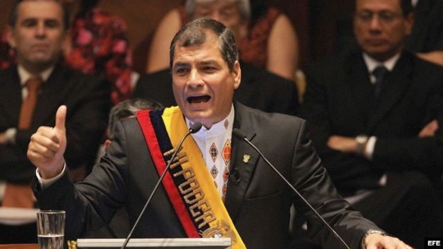 Rafael Correa, Presidente del Ecuador.