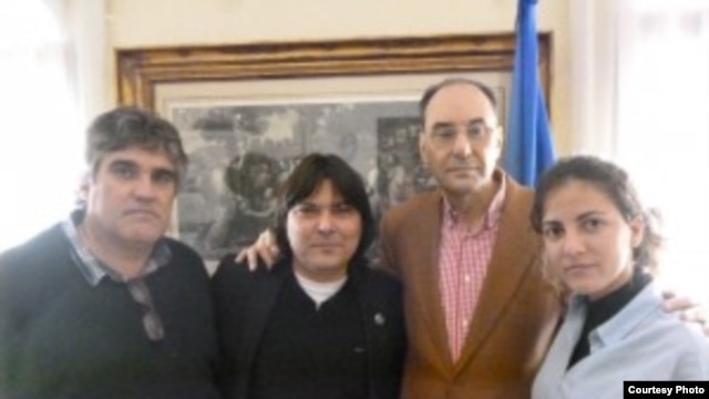 De izq. a der., Carlos Payá, Regis Iglesia, Alejo Vidal-Quadras y Rosa María Payá. 