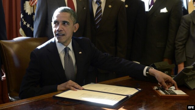 Footografía de archivo del presidente de Estados Unidos, Barack Obama.  