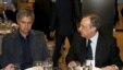 Fotografía de archivo fechada el pasado 17 de diciembre de 2012 que muestra al entrenador portugués del Real Madrid, José Mourinho (i) conversando con el presidente del equipo, Florentino Pérez (d) durante la tradicional comida de Navidad.