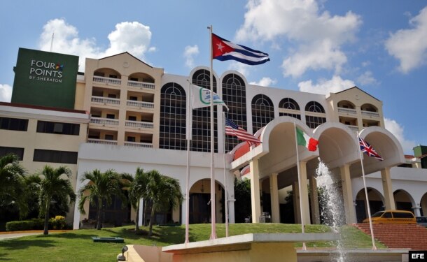 Vista del hotel "Four Points by Sheraton", primer hotel en ser administrado por una cadena estadounidense en Cuba desde 1959.
