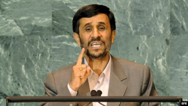 El presidente de Irán, Mahmoud Ahmadinejad, en las Naciones Unidas. 