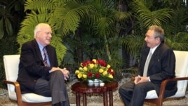 Raúl Castro reunido con el senador estadounidense Patrick Leahy.