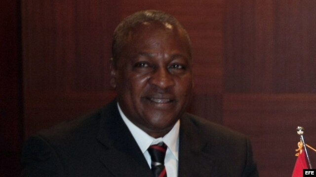 Fotografía de archivo de John Dramani Mahama.
