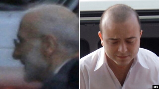 Alan Gross entrando al tribunal  (izq.), y Angel Carromero en Bayamo, el día que fue juzgado.