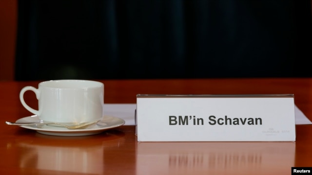 El asiento de la ministra Annette Schavan momentos antes de su dimisión 