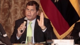 El reelecto presidente de Ecuador, Rafael Correa.
