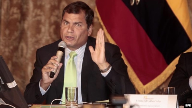 El reelecto presidente de Ecuador, Rafael Correa.
