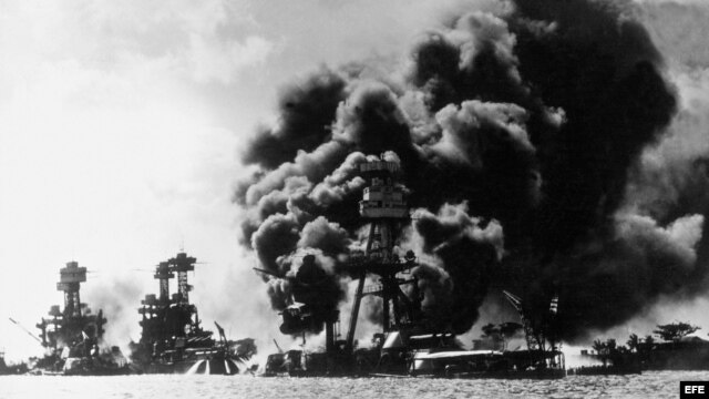 Ataque en Pearl Harbor, el 7 de diciembre de 1941.