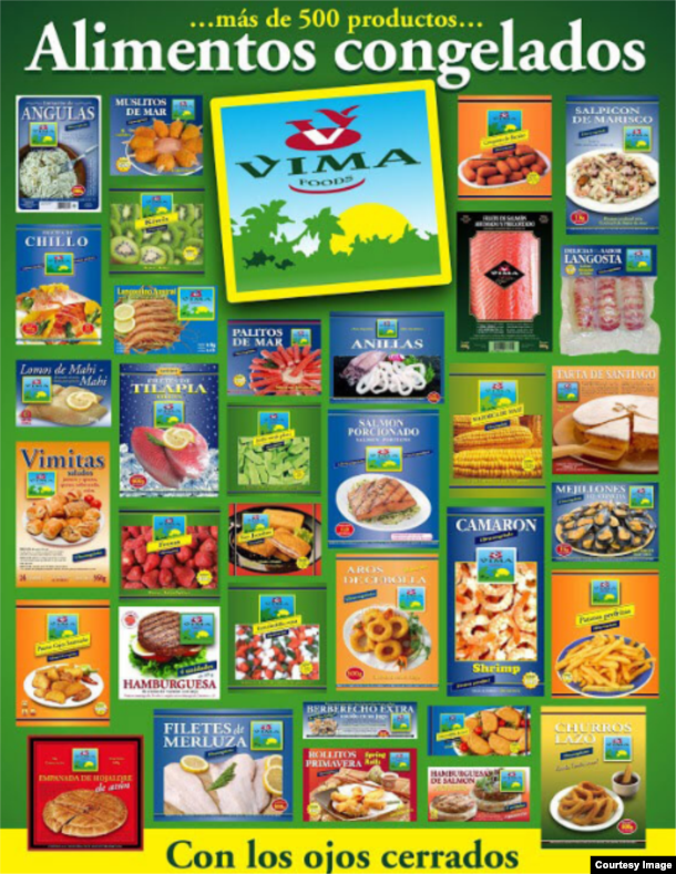 Productos de Vima Foods.
