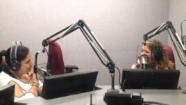La actriz cubana Judth González en Radio Martí