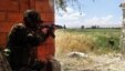 Fotografía cedida por la Agencia de Noticias Sirioárabe (SANA) que dice mostrar a a soldados del Ejército sirio patrullando el área de Jarba, zona rural de Damasco (Siria). 