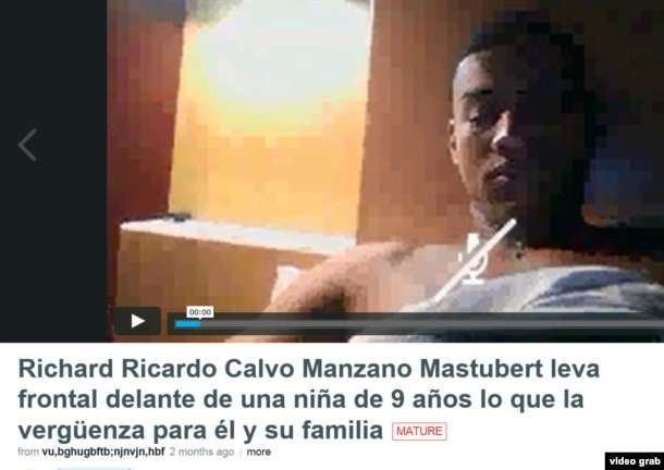 Presentación en Vimeo de un video comprometedor contra el volibolista cubano Ricardo Calvo Manzano.