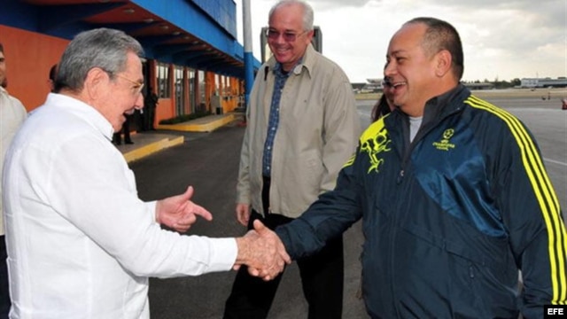 Raúl Castro recibe en La Habana al presidente de la Asamblea Nacional venezolana, Diosdado Cabello