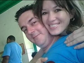 Yanielys Mursulí junto a su prometido Arneldy Quintero, en Sancti Spíritus.