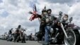 Decenas de miles de ex soldados estadounidenses entran en Washington DC, montados sobre motocicletas. Fotografía de archivo. 