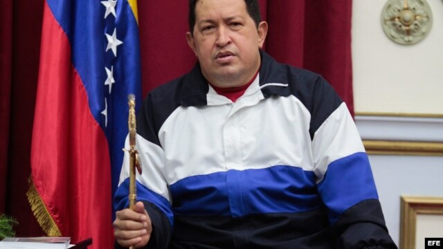 Fotografía cedida por el Palacio de Miraflores del presidente venezolano, Hugo Chávez
