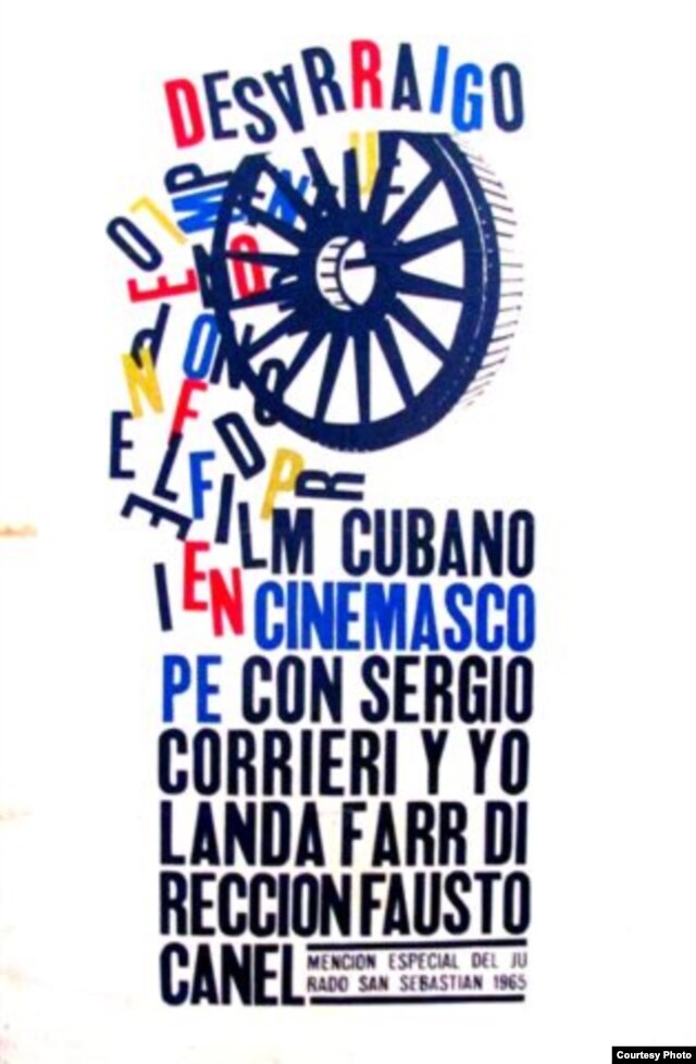 El cartel de la película "Desarraigo" diseñado por Raúl Martínez