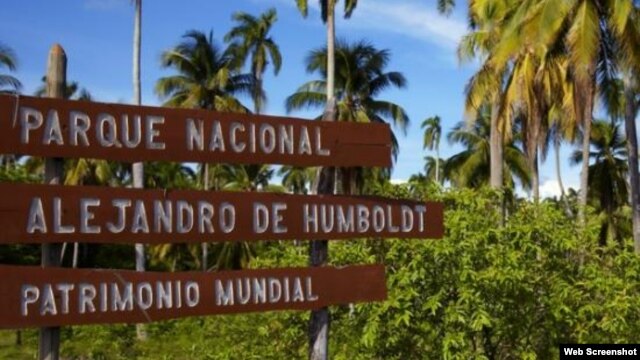 Entrada al Parque Nacional Alejandro de Humboldt, en Guantánamo.